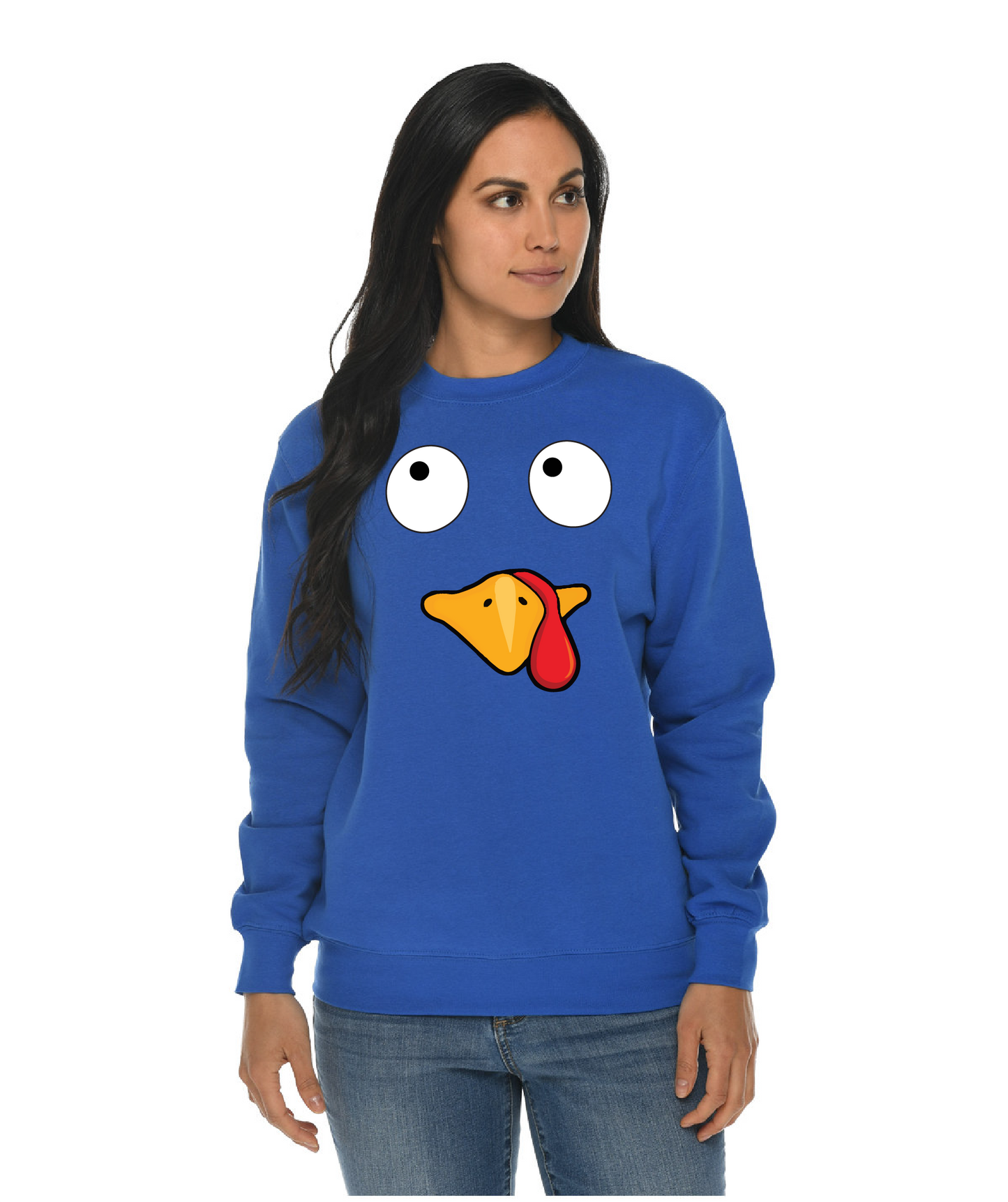 Thanksgiving Turkey Faces Crewneck