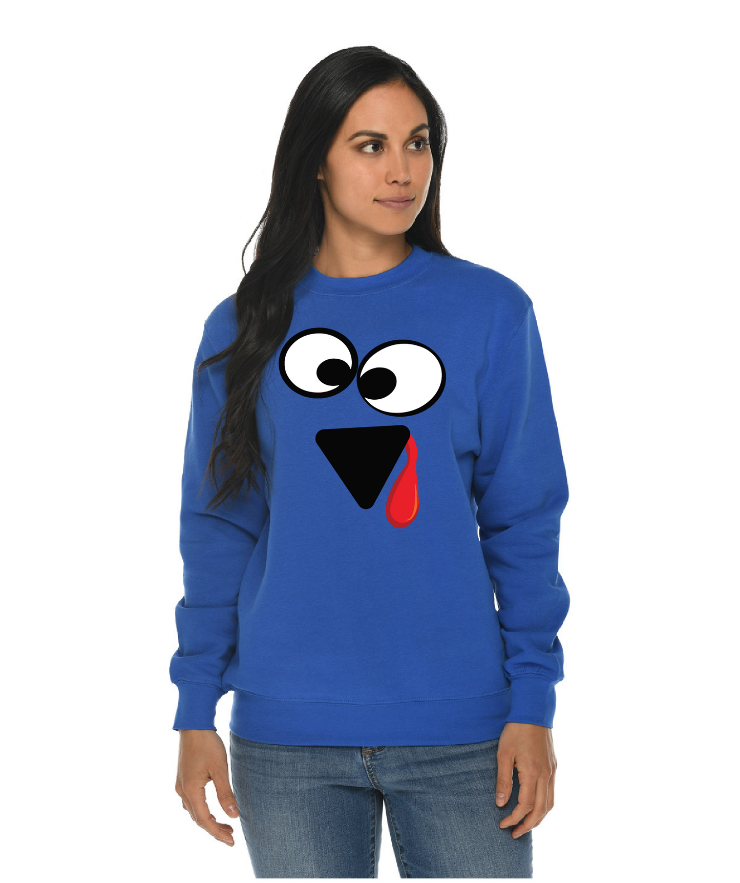 Thanksgiving Turkey Faces Crewneck