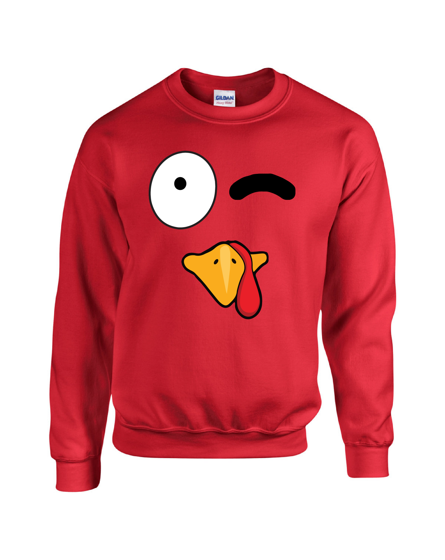 Thanksgiving Turkey Faces Crewneck