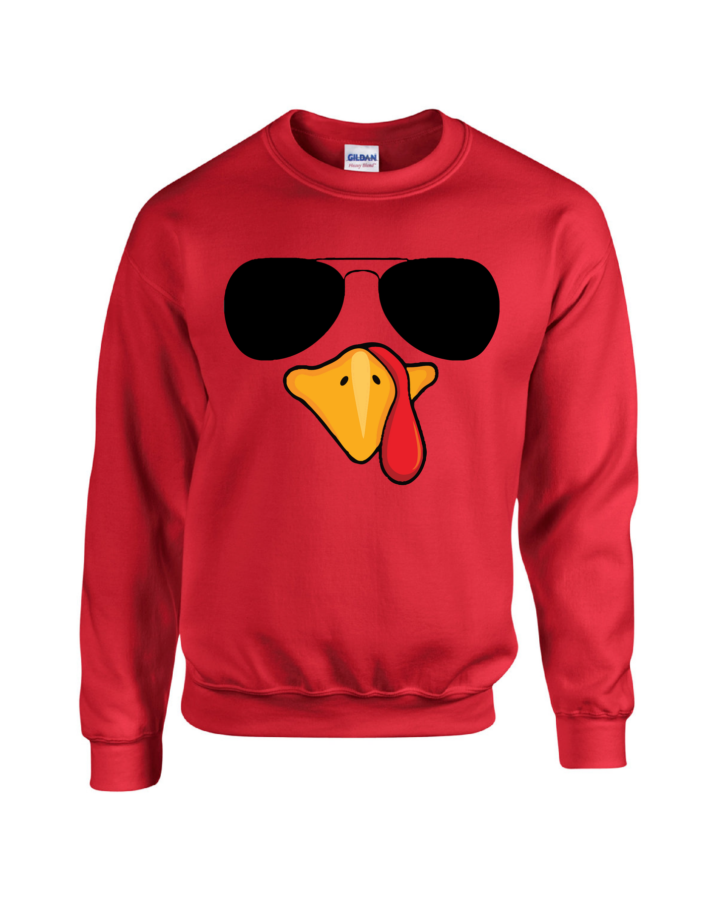 Thanksgiving Turkey Faces Crewneck